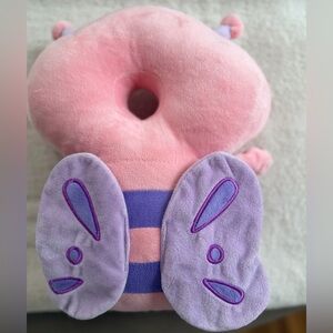 Plush Baby Head Protector Backpack-Pink and Purple Plush